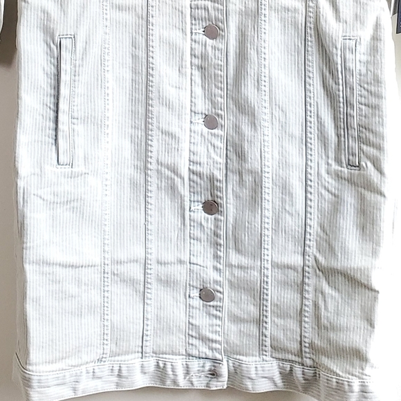 New J Brand Maxi Denim Bleach Striped Jacket Dress NWT Size XS - Picture 12 of 16
